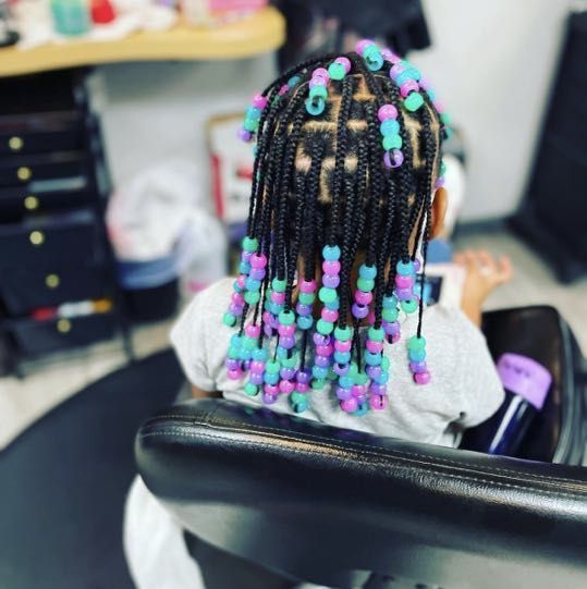 Kids braided styles with beads portfolio