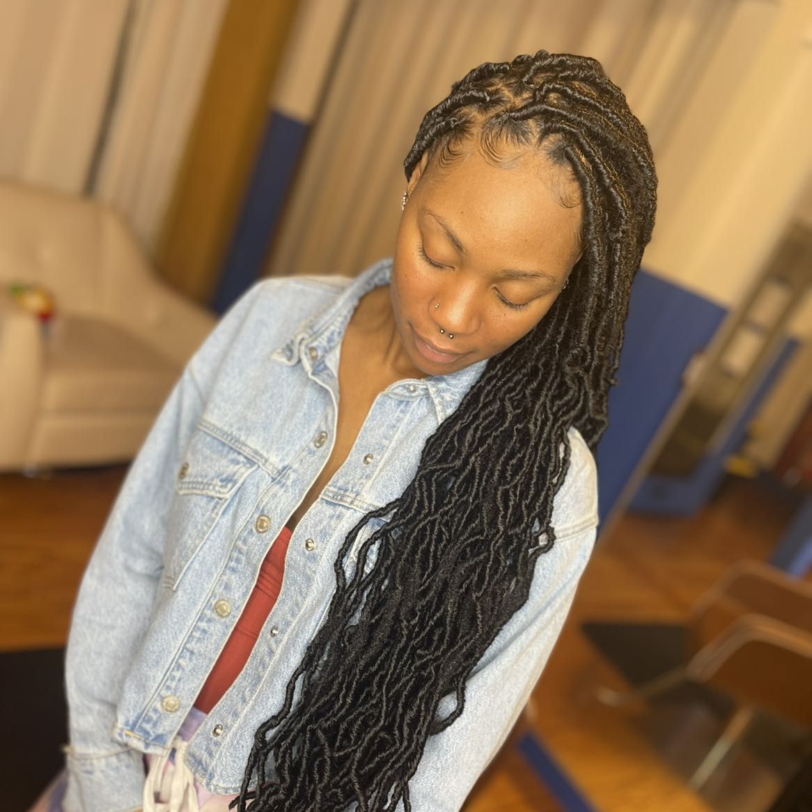 Butterfly locs/ distressed Locs 24 inches portfolio