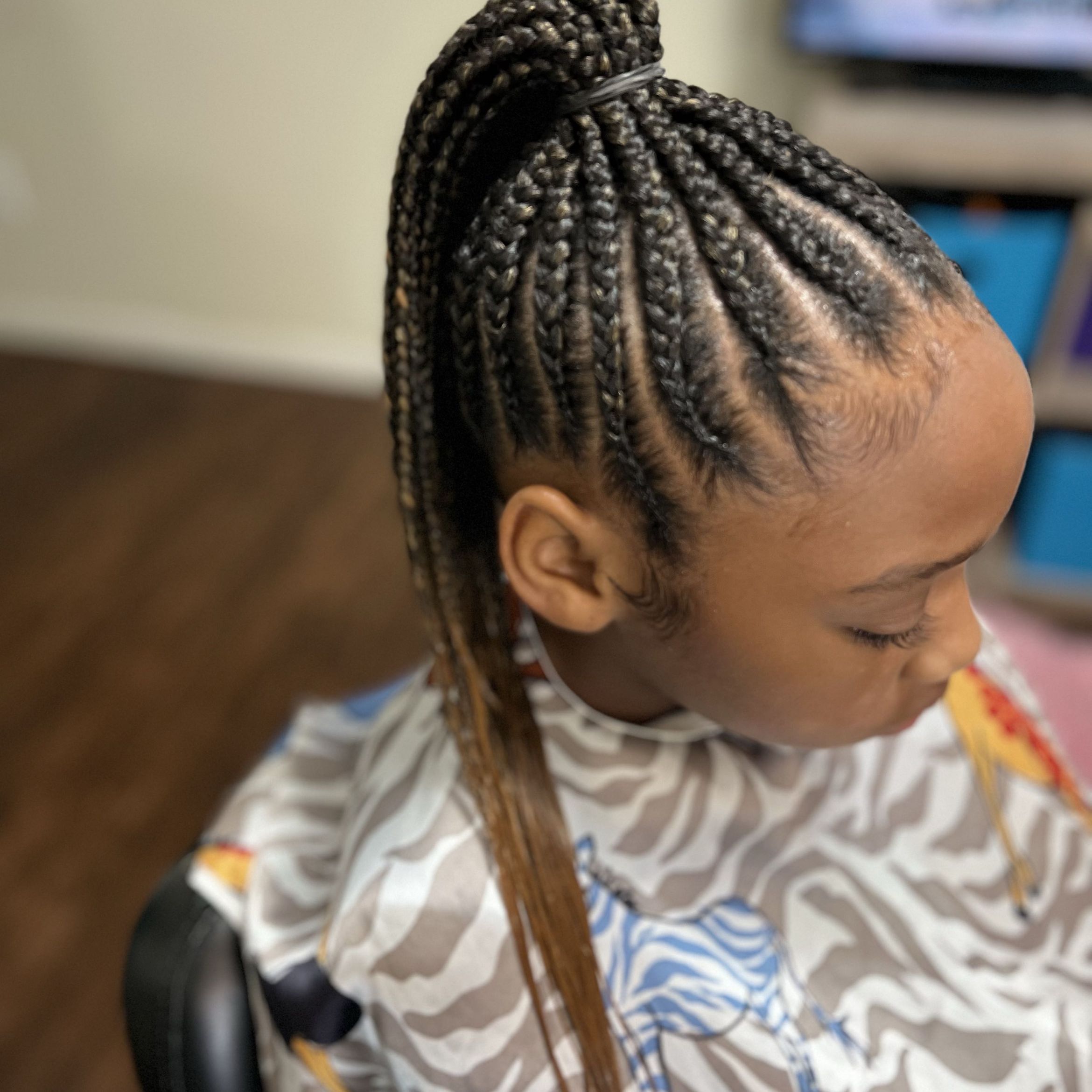 Kids braided ponytail with weave portfolio