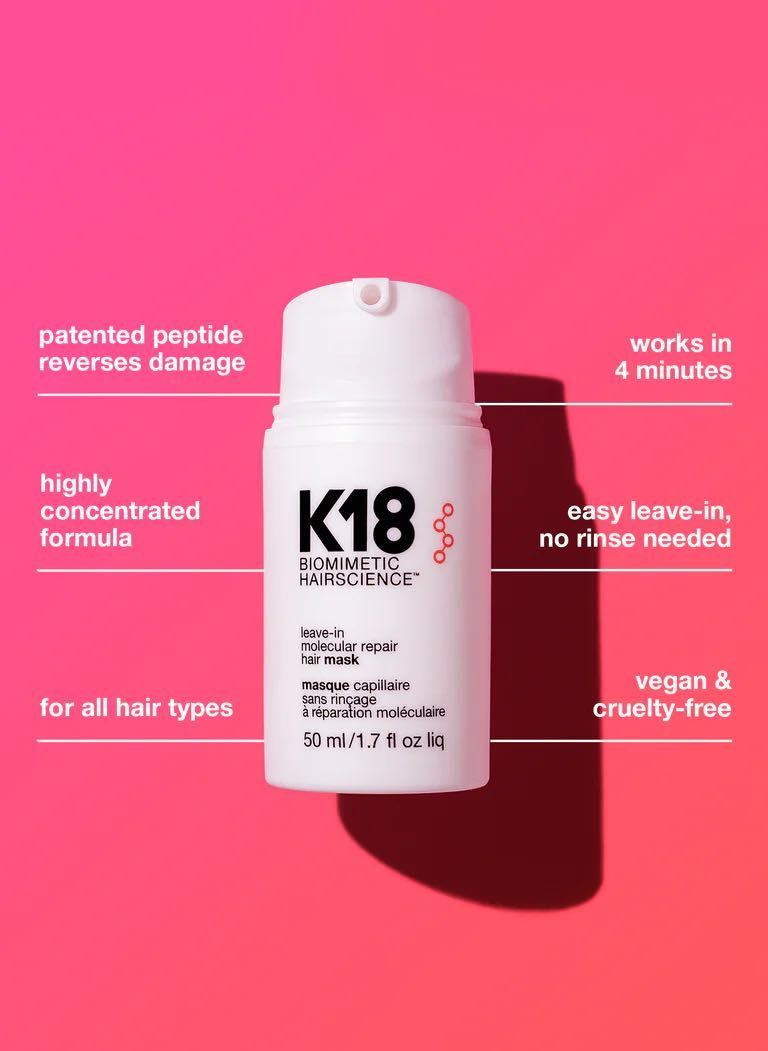 K18 Leave- in molecular repair hair mask portfolio
