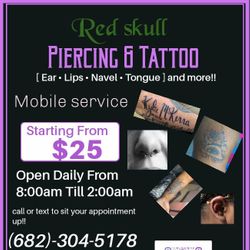 Redskull Tattoo & Piercing, Arlington, 76011