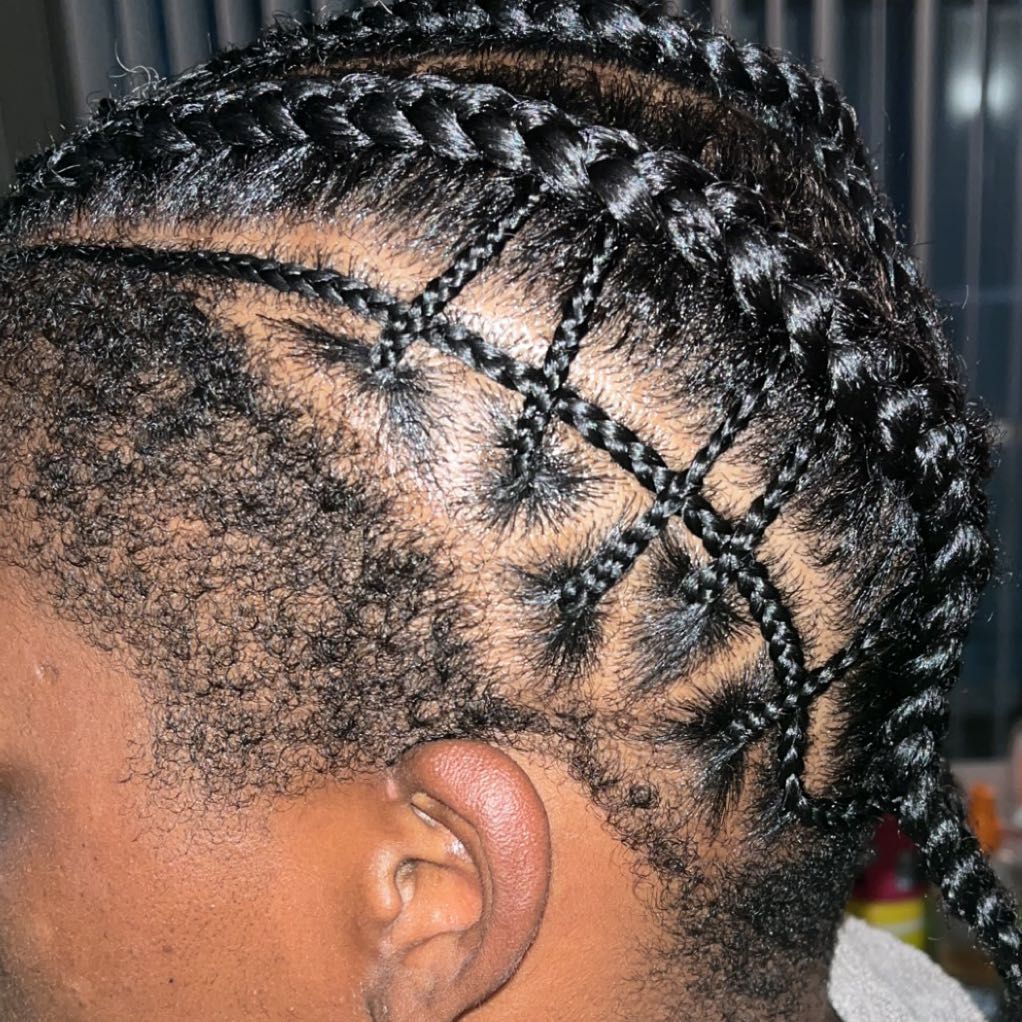 Men braids whole head portfolio