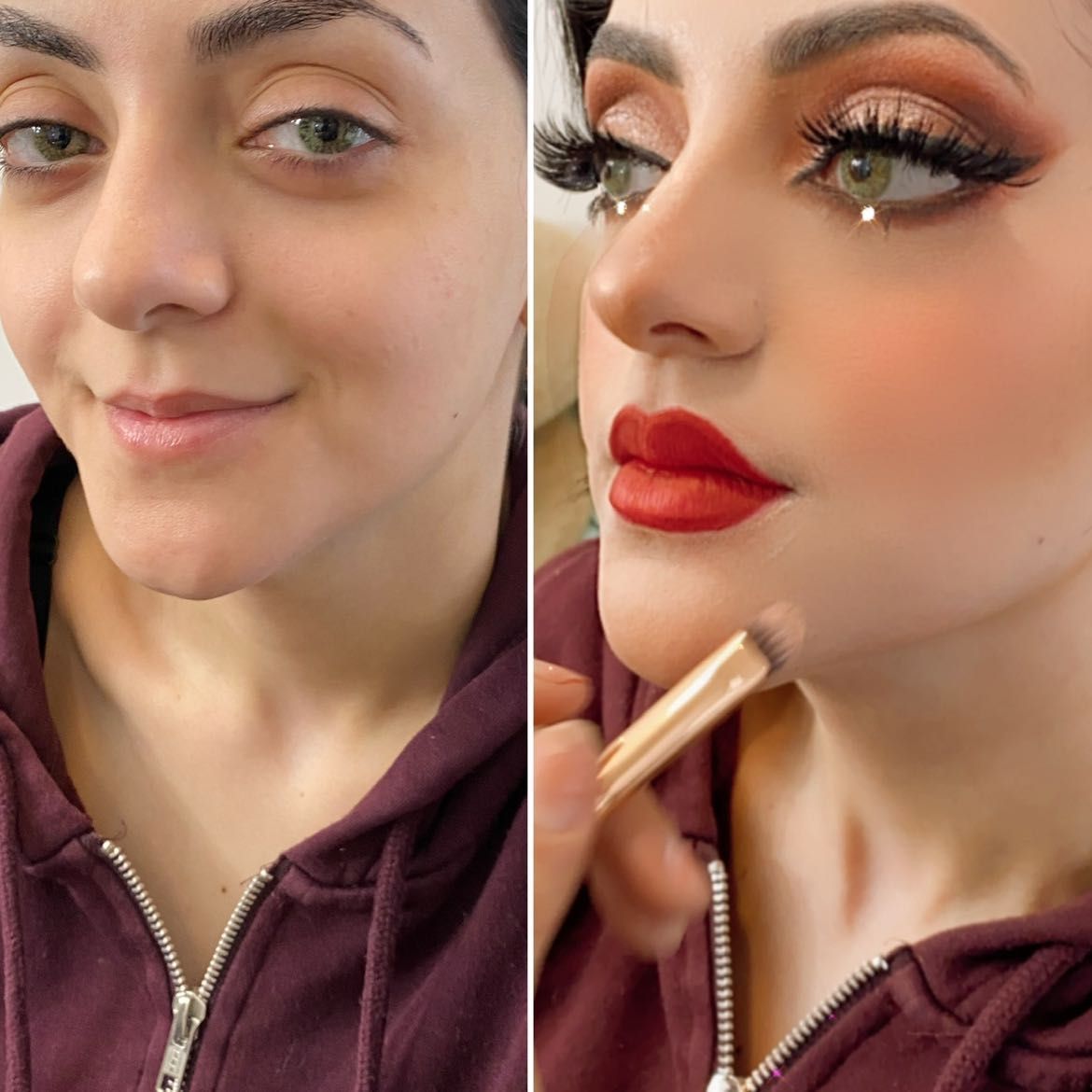 Full glam long lasting makeup with lashes portfolio