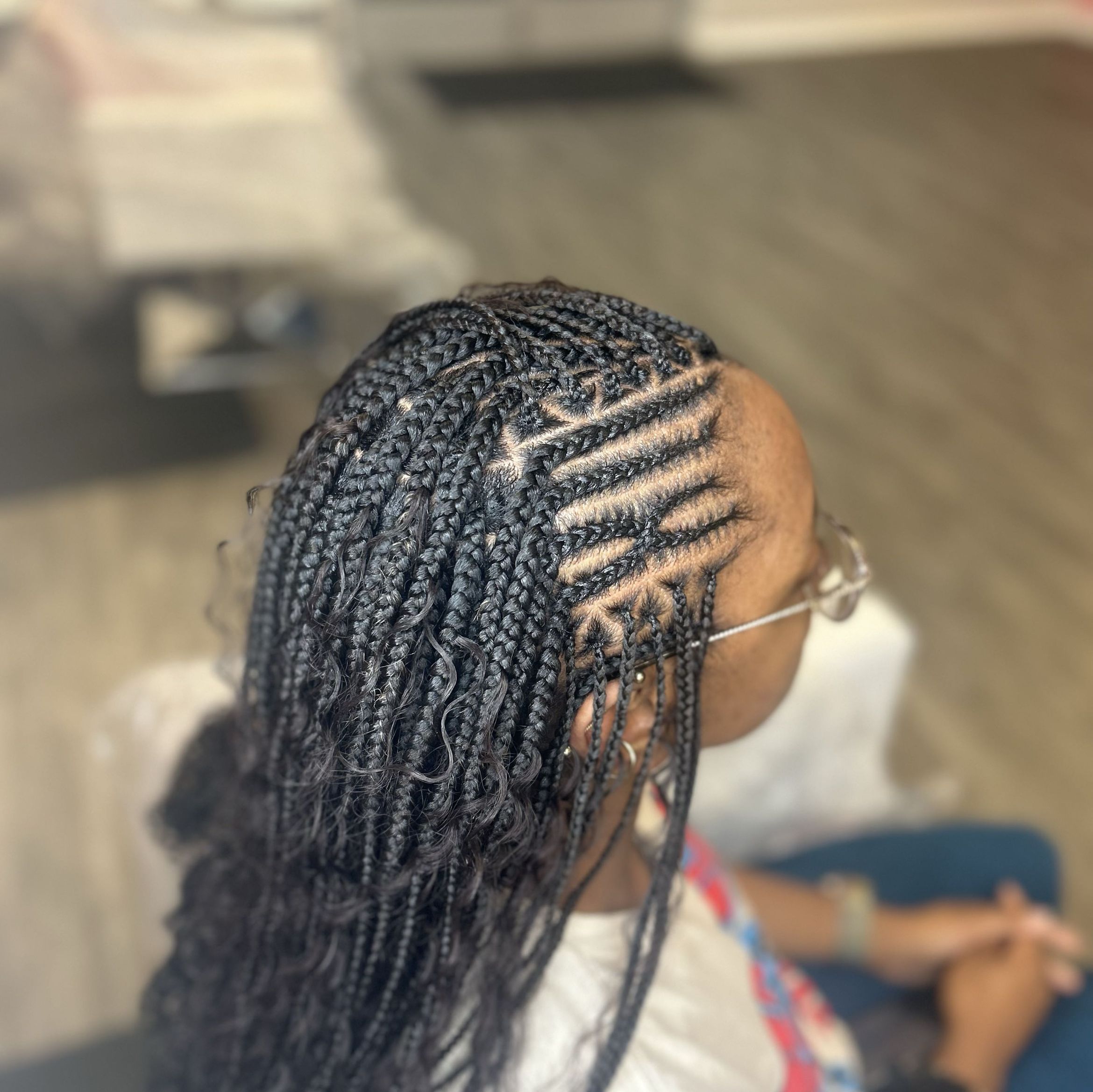 Fulani braids with boho human hair portfolio
