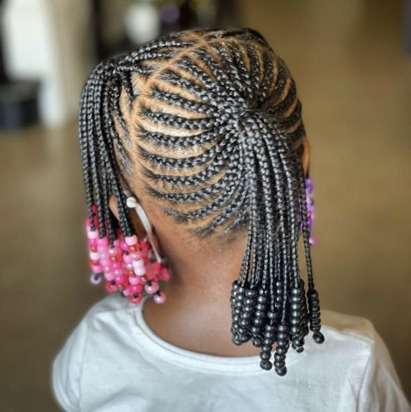 Kids braids with weave/ 9 and younger portfolio