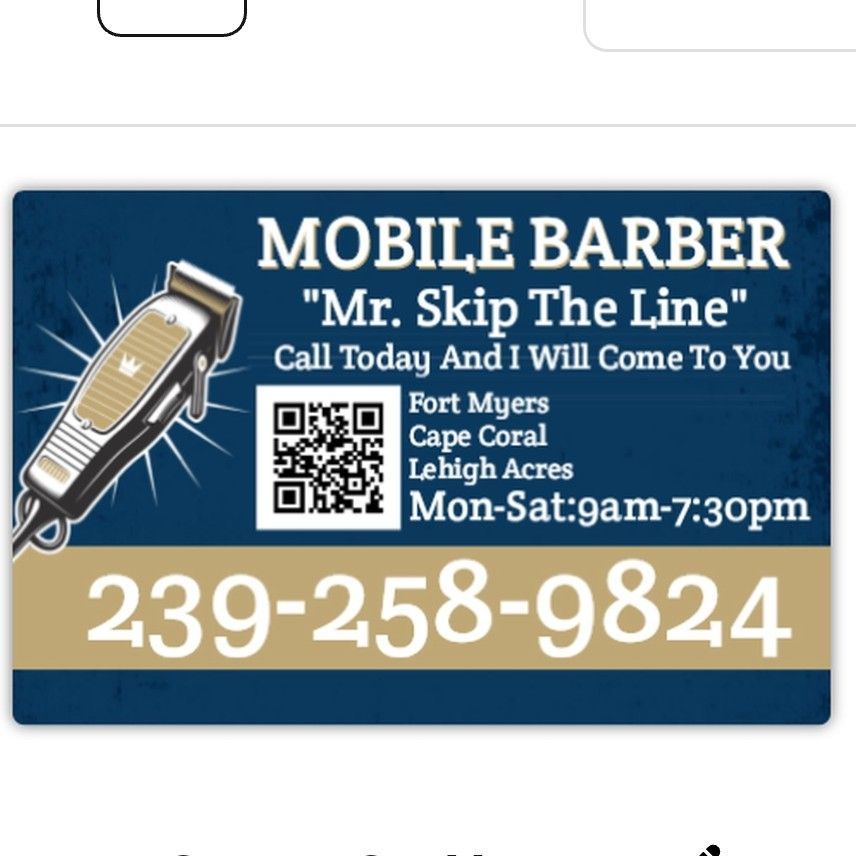 Mr. Skip The Line (Mobile Barber), 9830 Bernwood Place Drive, Fort Myers, 33966