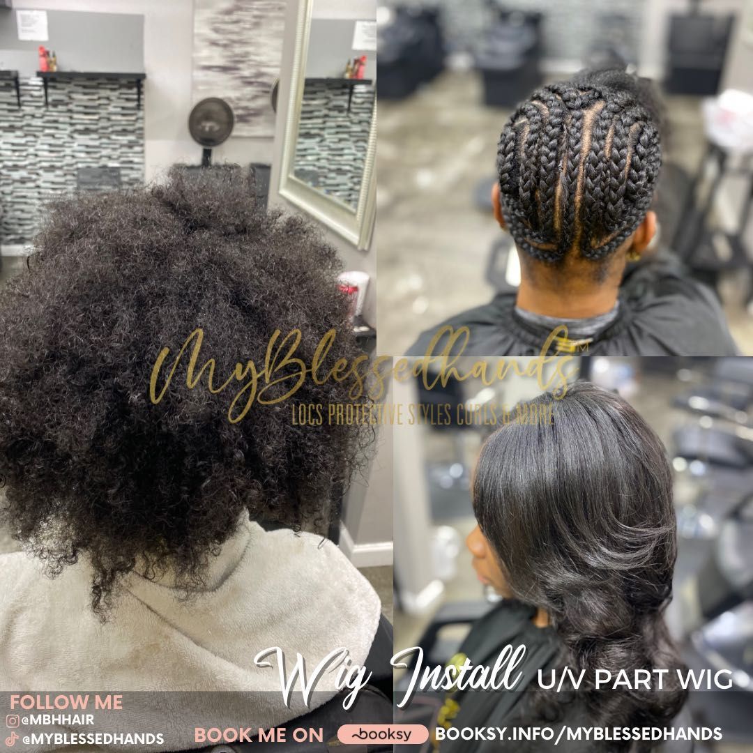 U/V Part Wig Install ( Braid Down & Style) portfolio