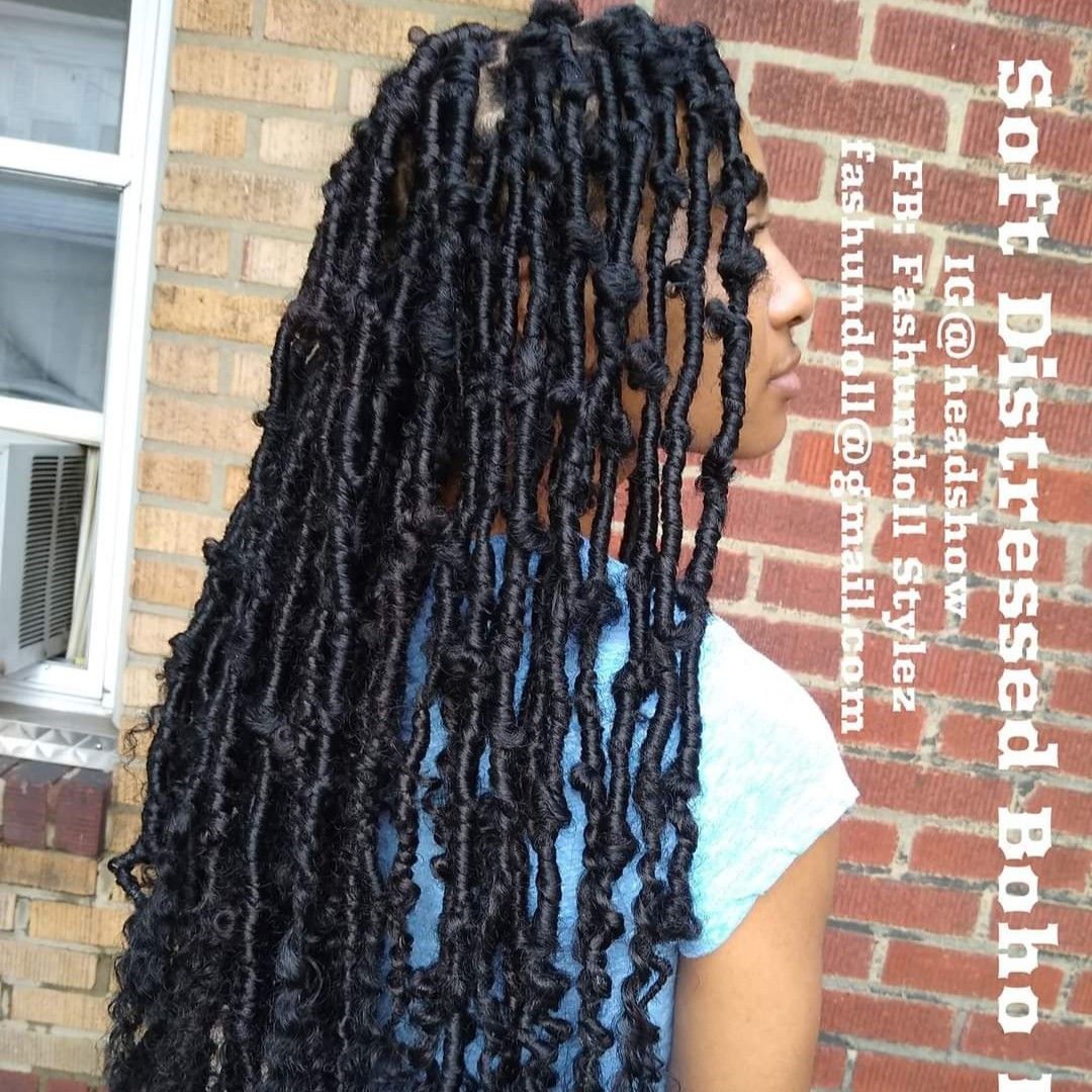 FULLY Handwrapped Faux Locs 25in w/ Weave Incl portfolio