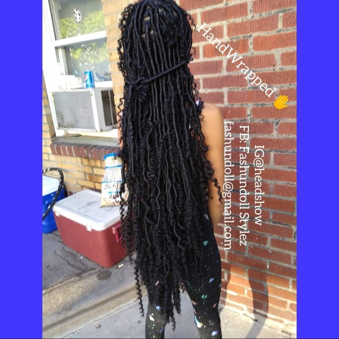 FULLY Handwrapped Faux Locs 16in w/ Weave Incl portfolio