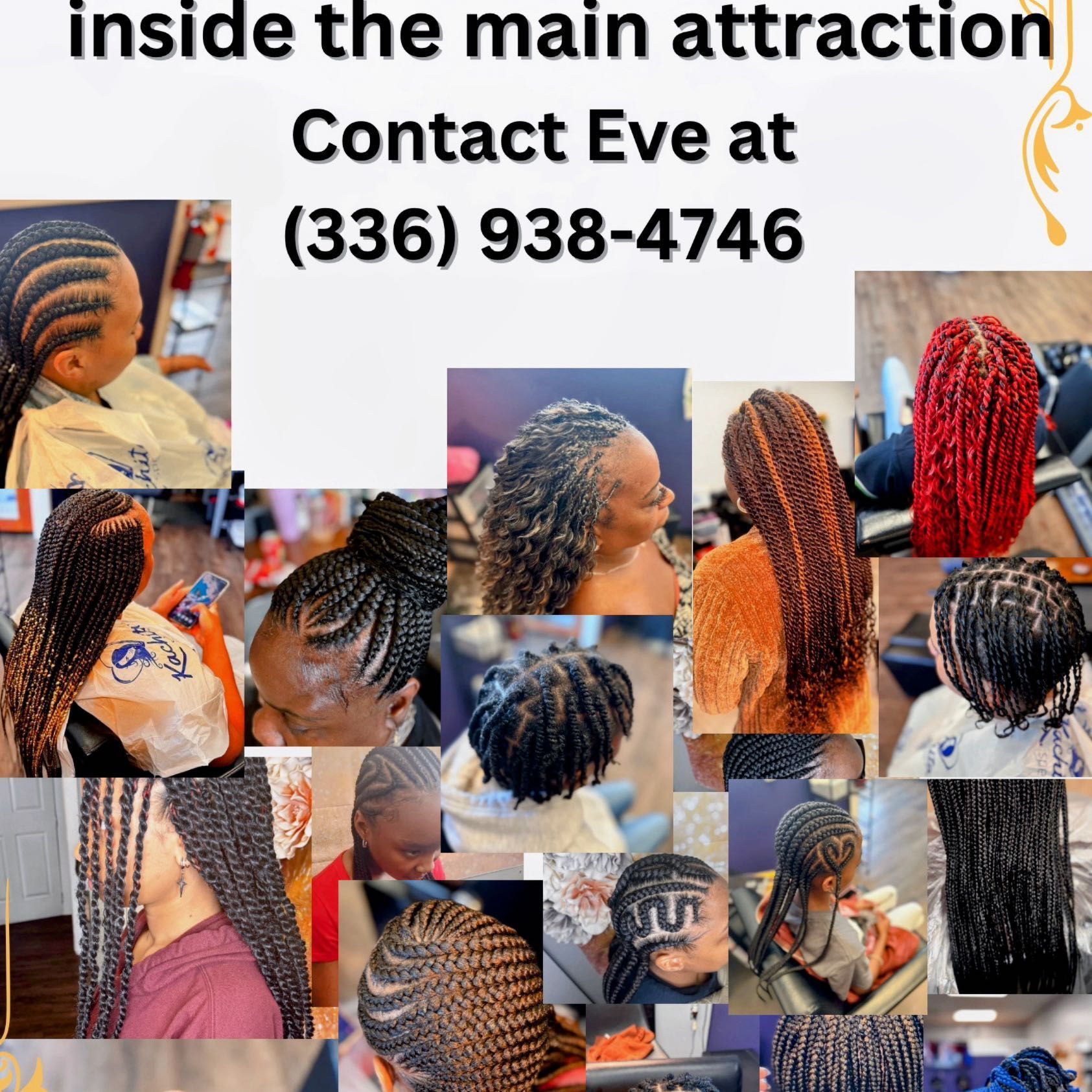 EVE AFRICAN HAIR BRAIDING, 504 East Elm Street, 504 E Elm St, Graham, NC 27253, Graham, 27253