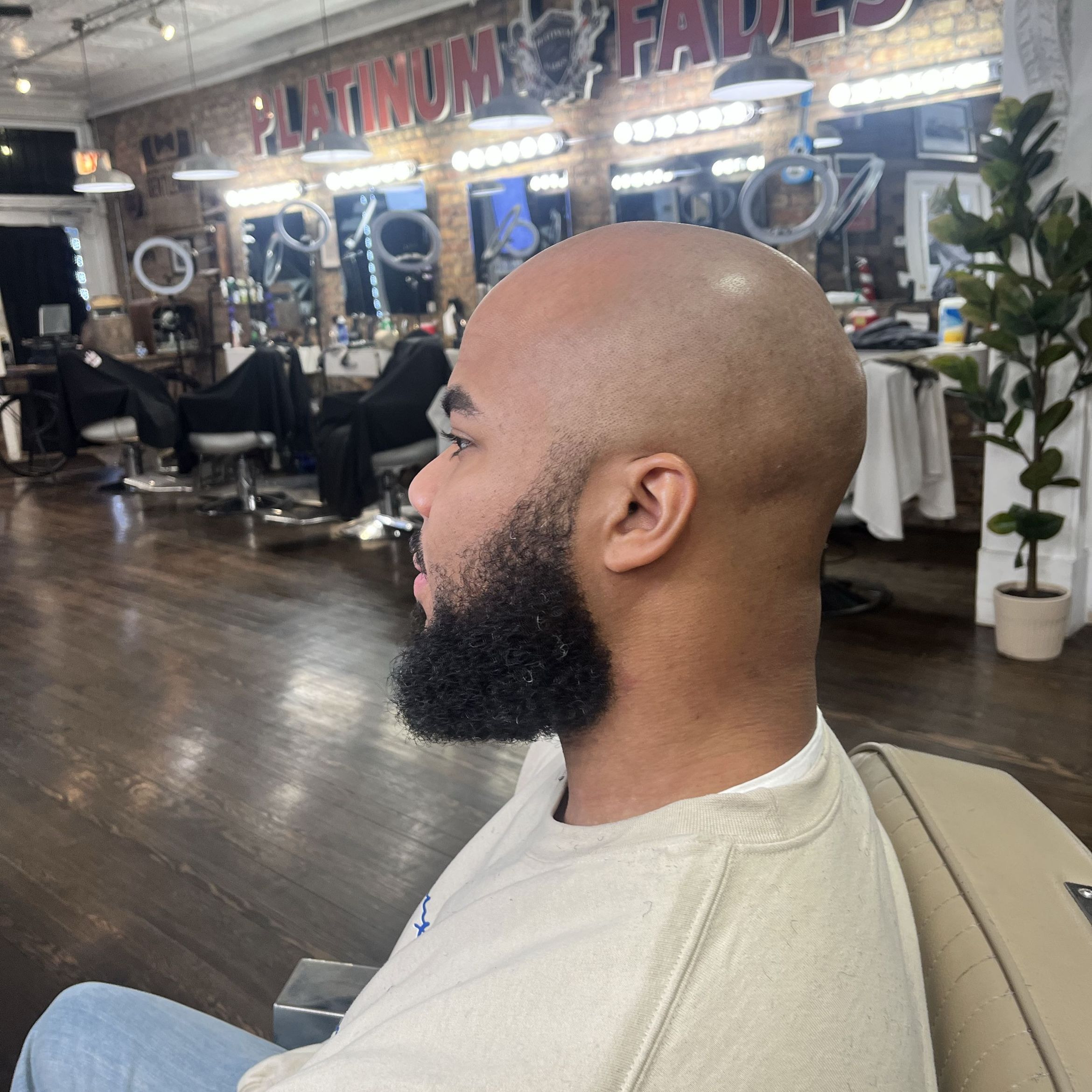 Shaved head w/ beard lining portfolio