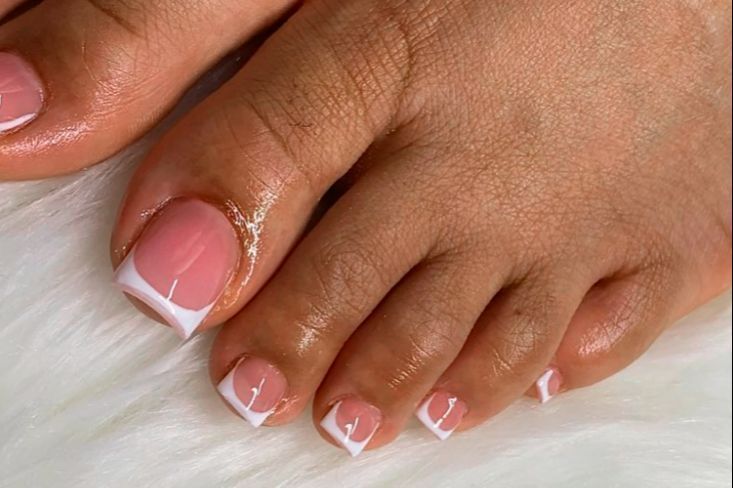 French Manicure Polish on All Toes (any color tip) portfolio