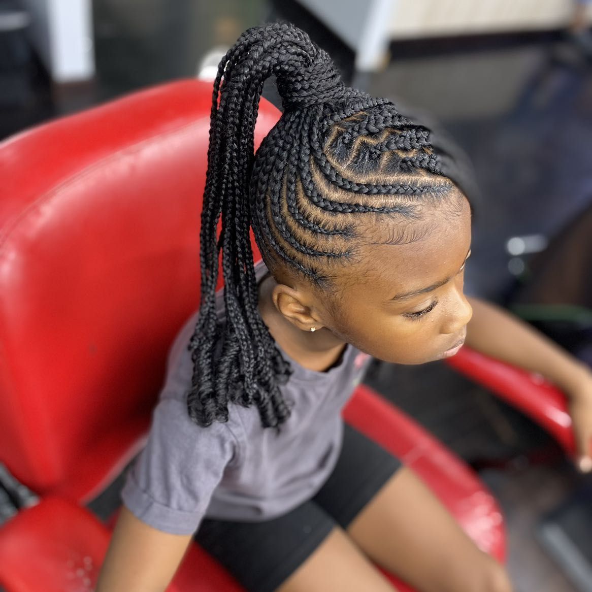 Kids ponytail an bang (knotless) portfolio