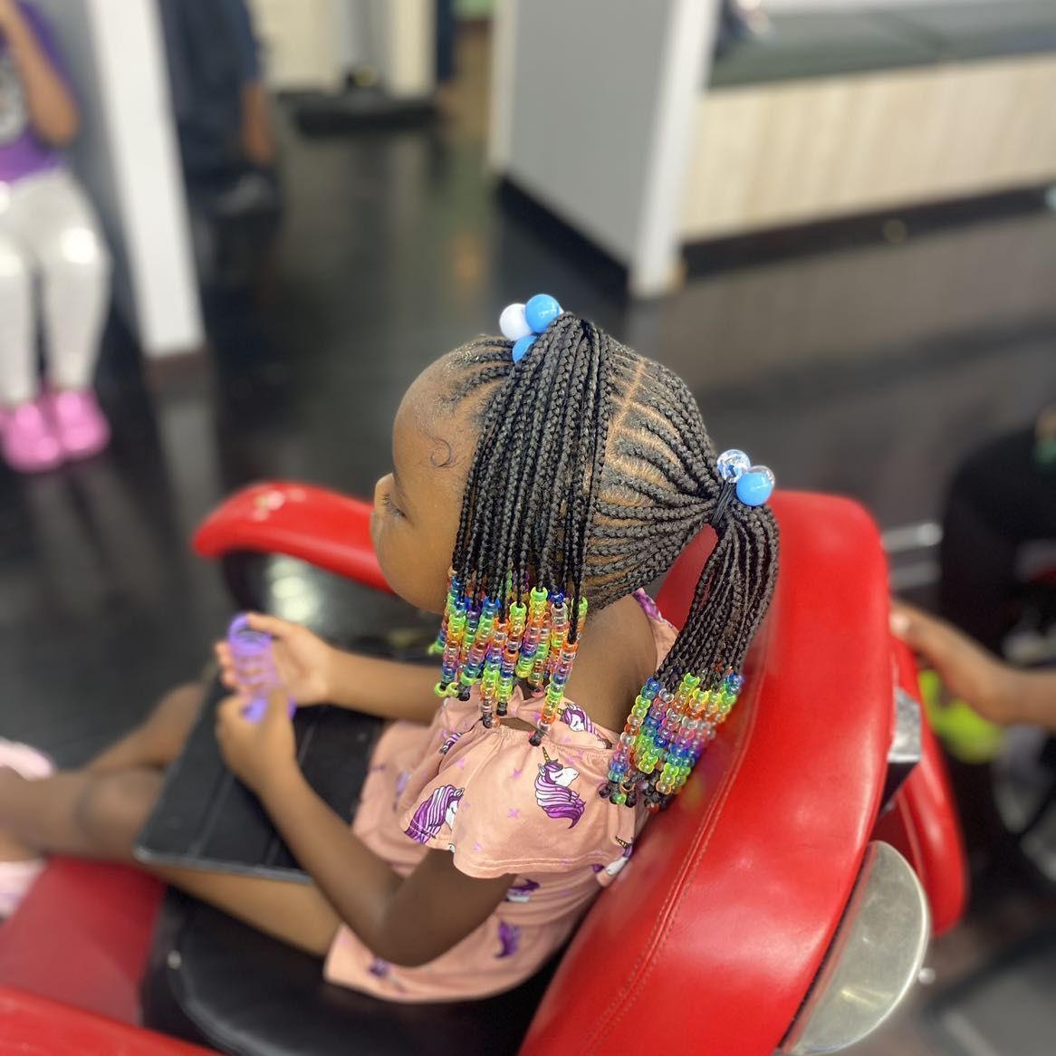 Kids small two ponytail portfolio