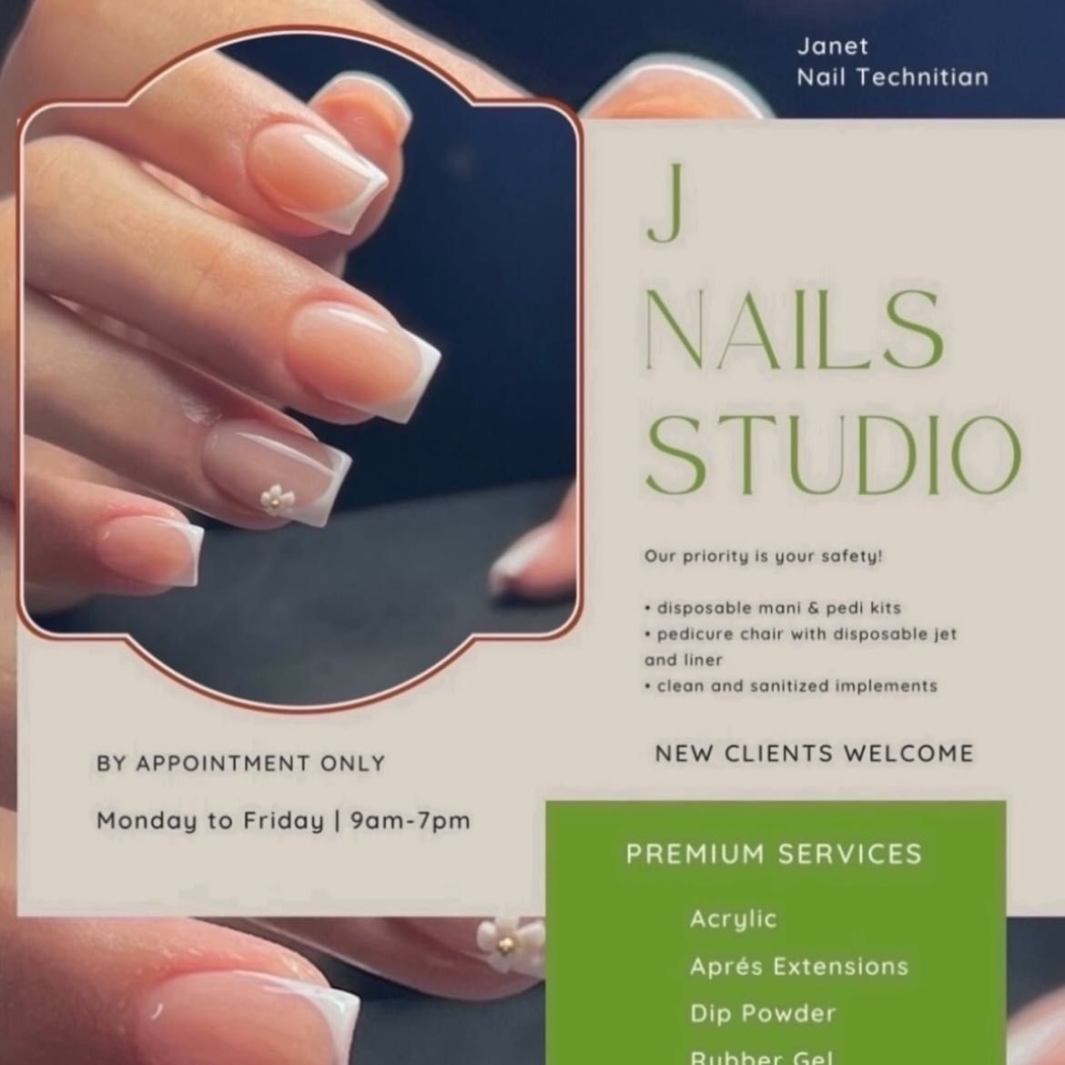 J Nails Studio, 6126 Dew Dr, Suite 4, El Paso, 79912