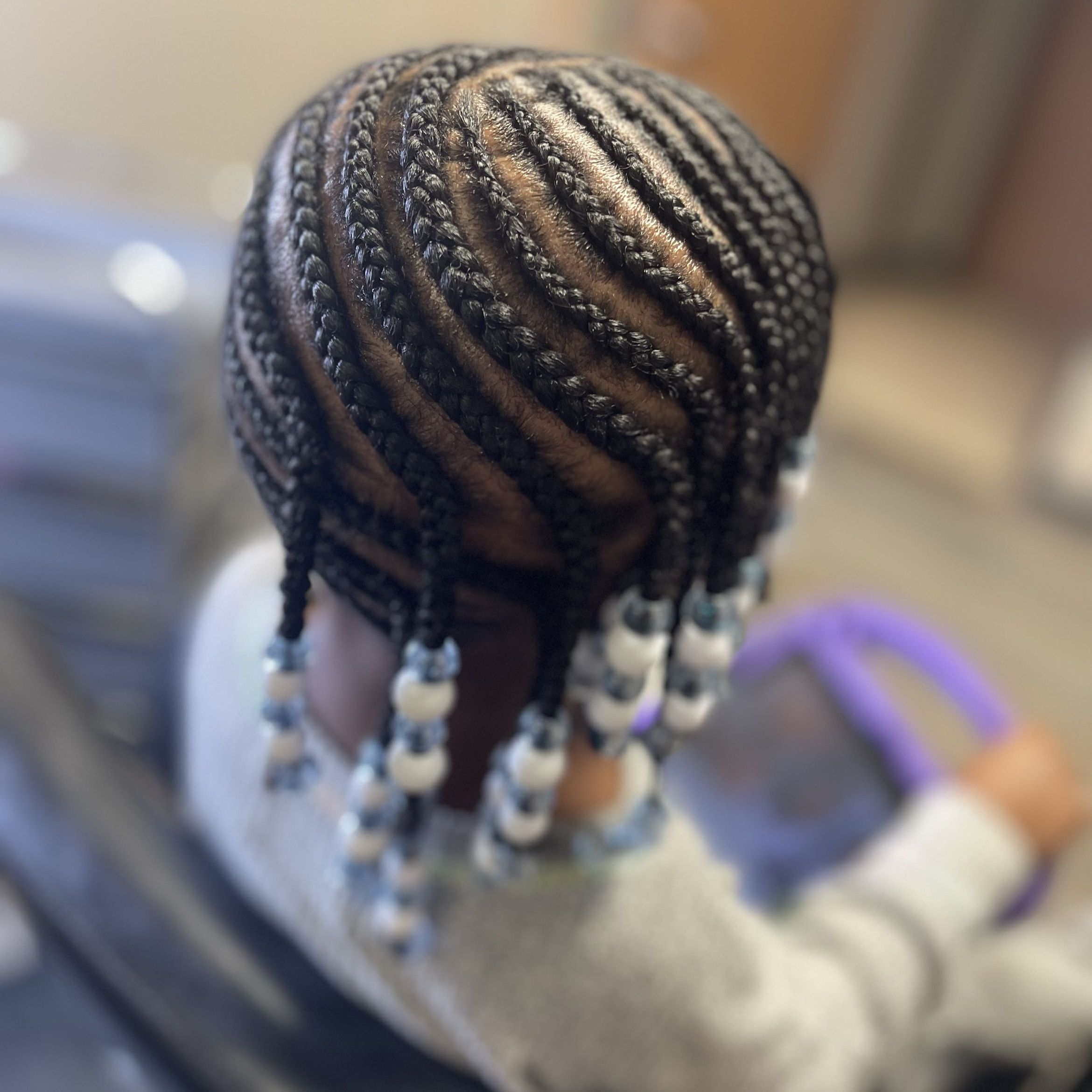 Kids French braids (beads and hair added) portfolio