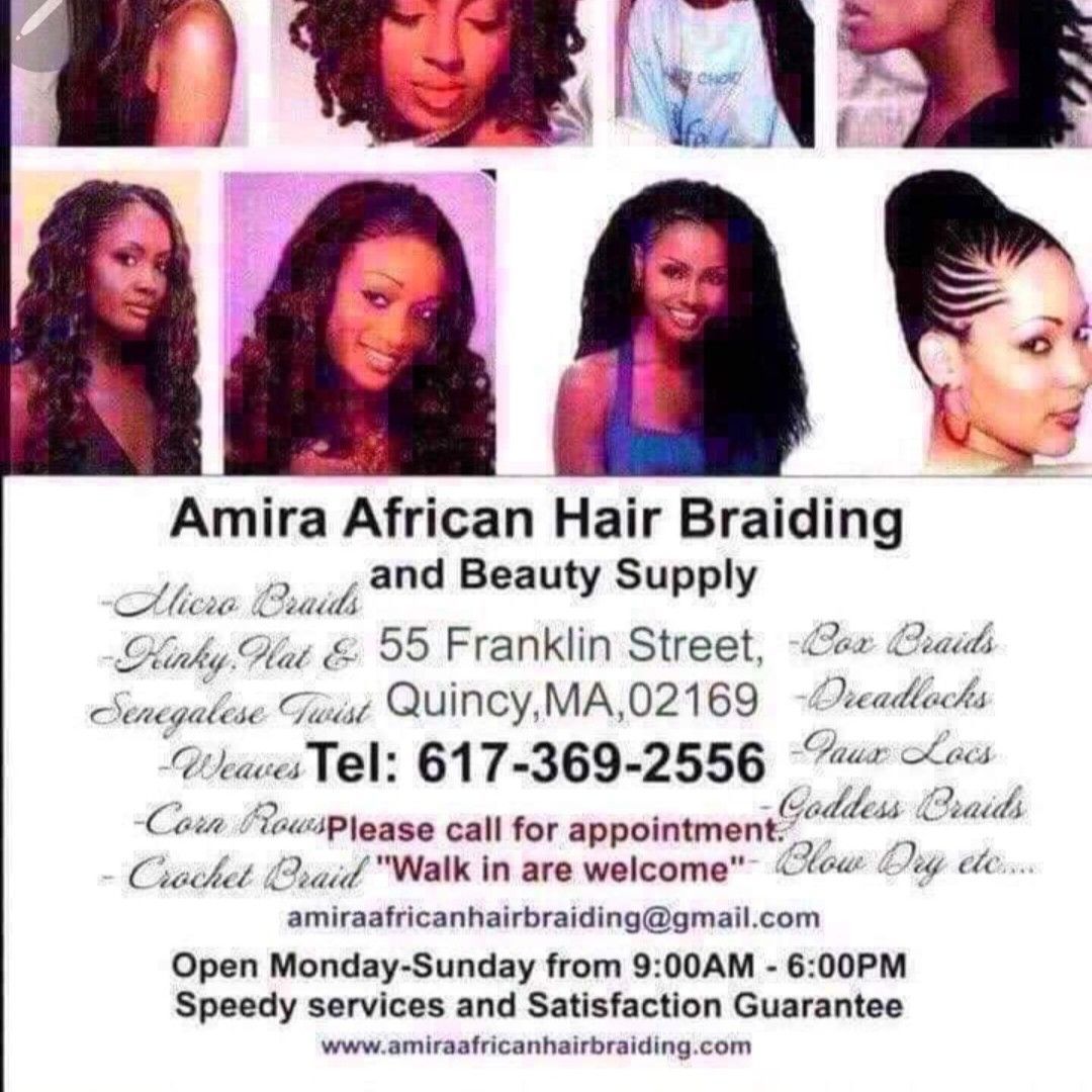 Amira African Hair Braiding, 55 Franklin St, Quincy, 02169