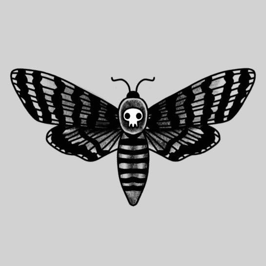 deaths head moth - flash tattoo portfolio