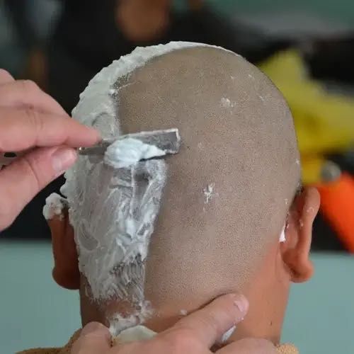 Hot Lather Head Shave portfolio