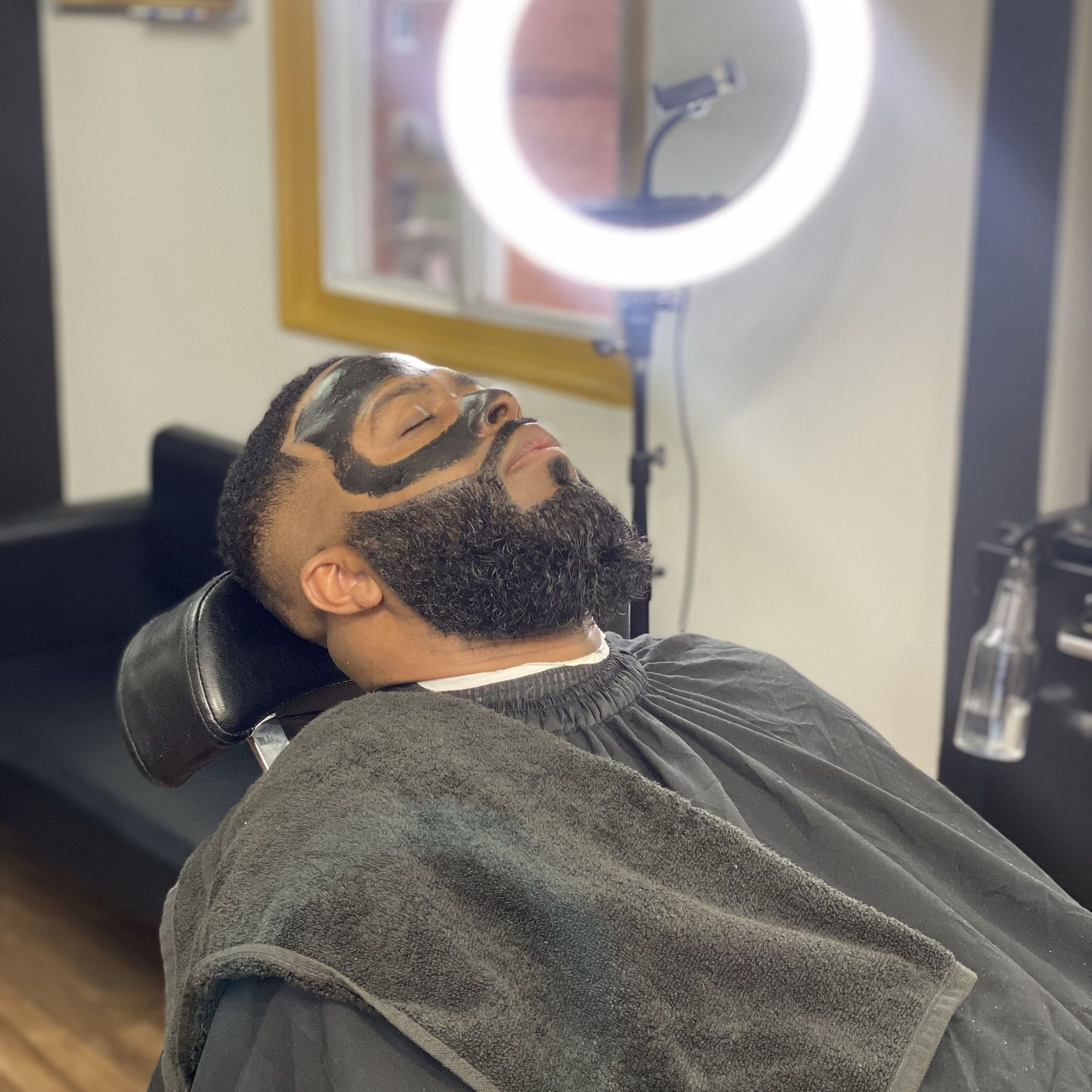 beard haircut and facial cleansing portfolio
