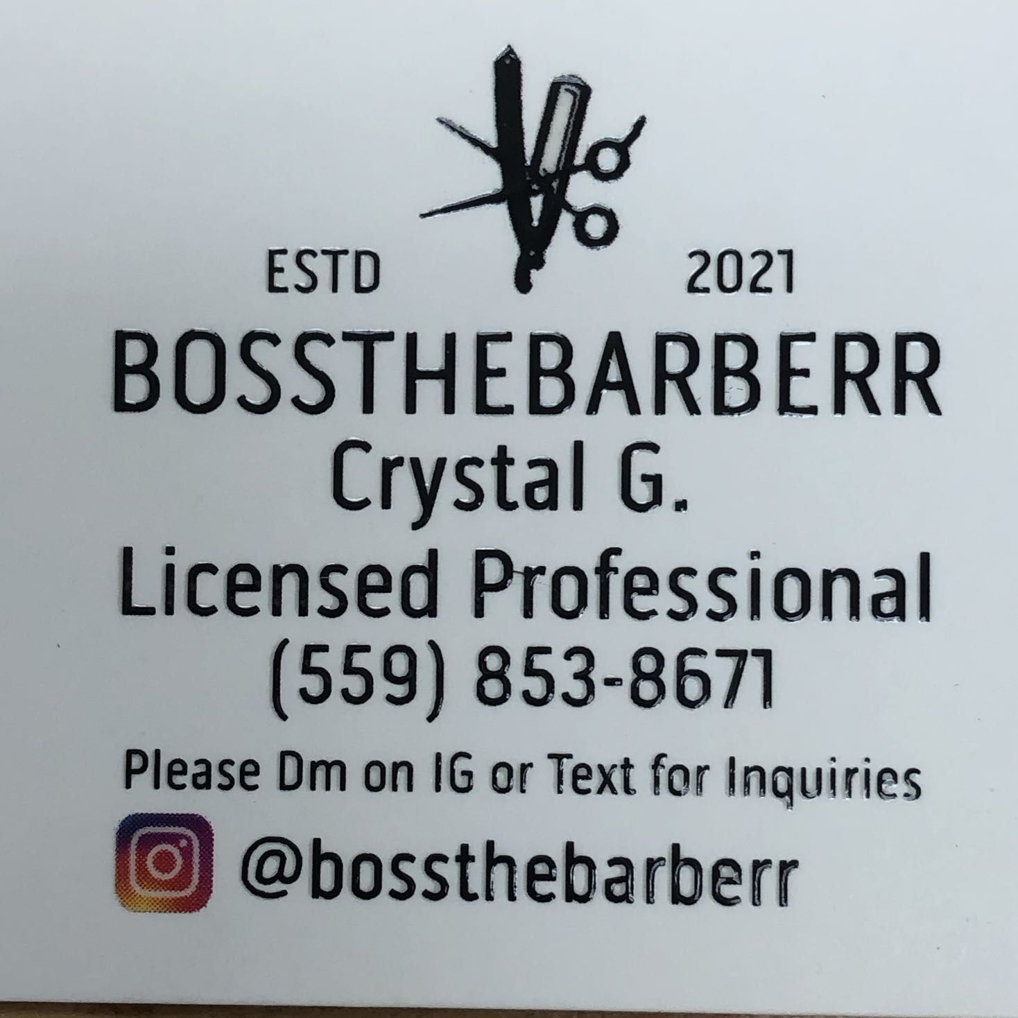 Bossthebarberr (Crystal G.) Lavish Barbershop, 639 N. Main St. Suite A, Porterville, 93257