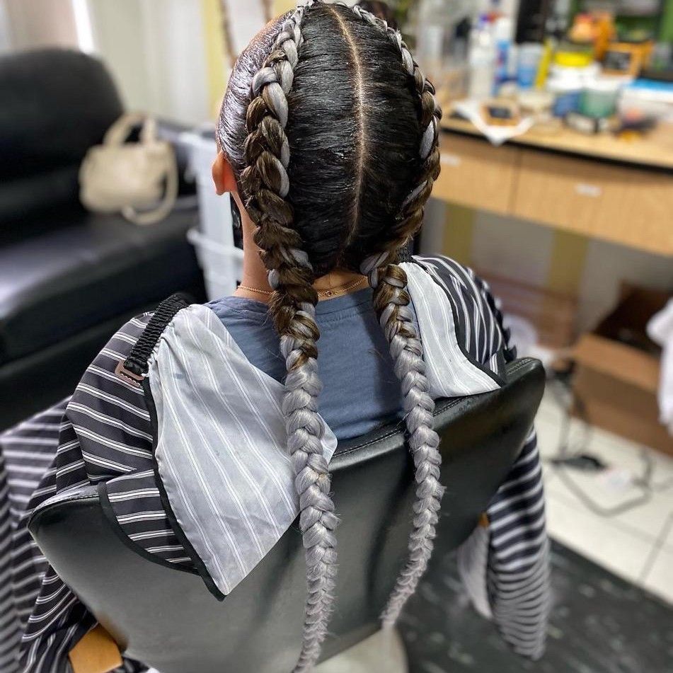 Two Feed-in Braids Hair Include portfolio