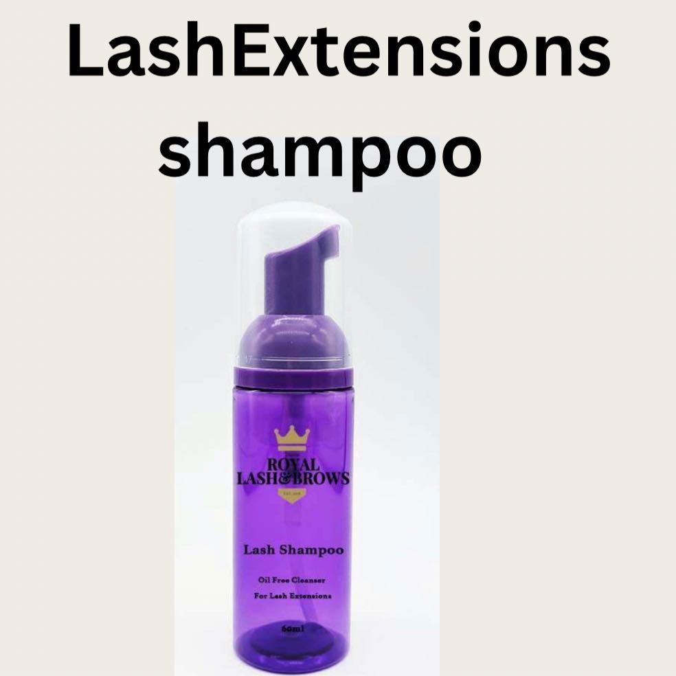 Royal Lash Extensions shampoo portfolio