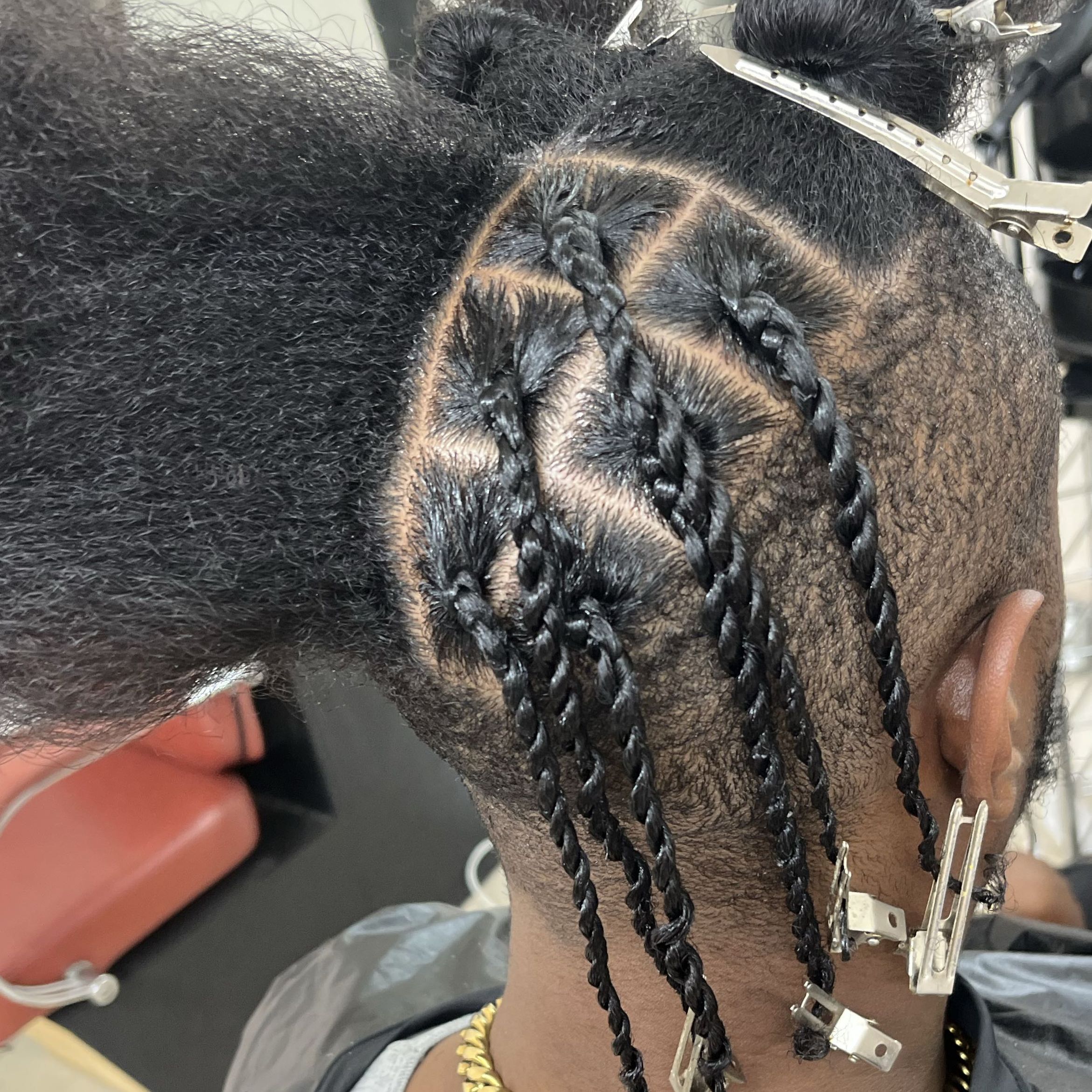 Afro braids/ Twists (high top fade/skin fade) portfolio