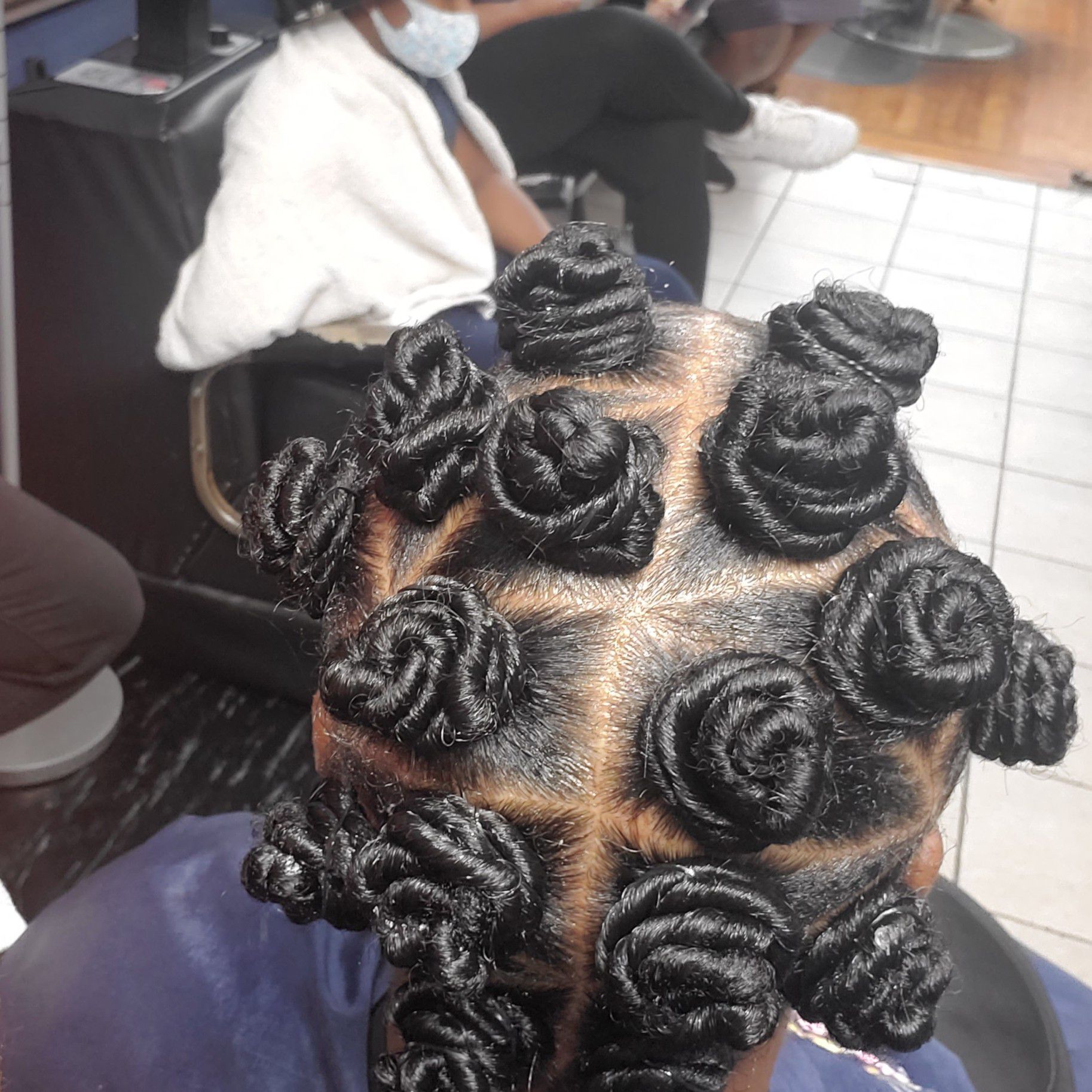 Bantu knots w/added hair portfolio