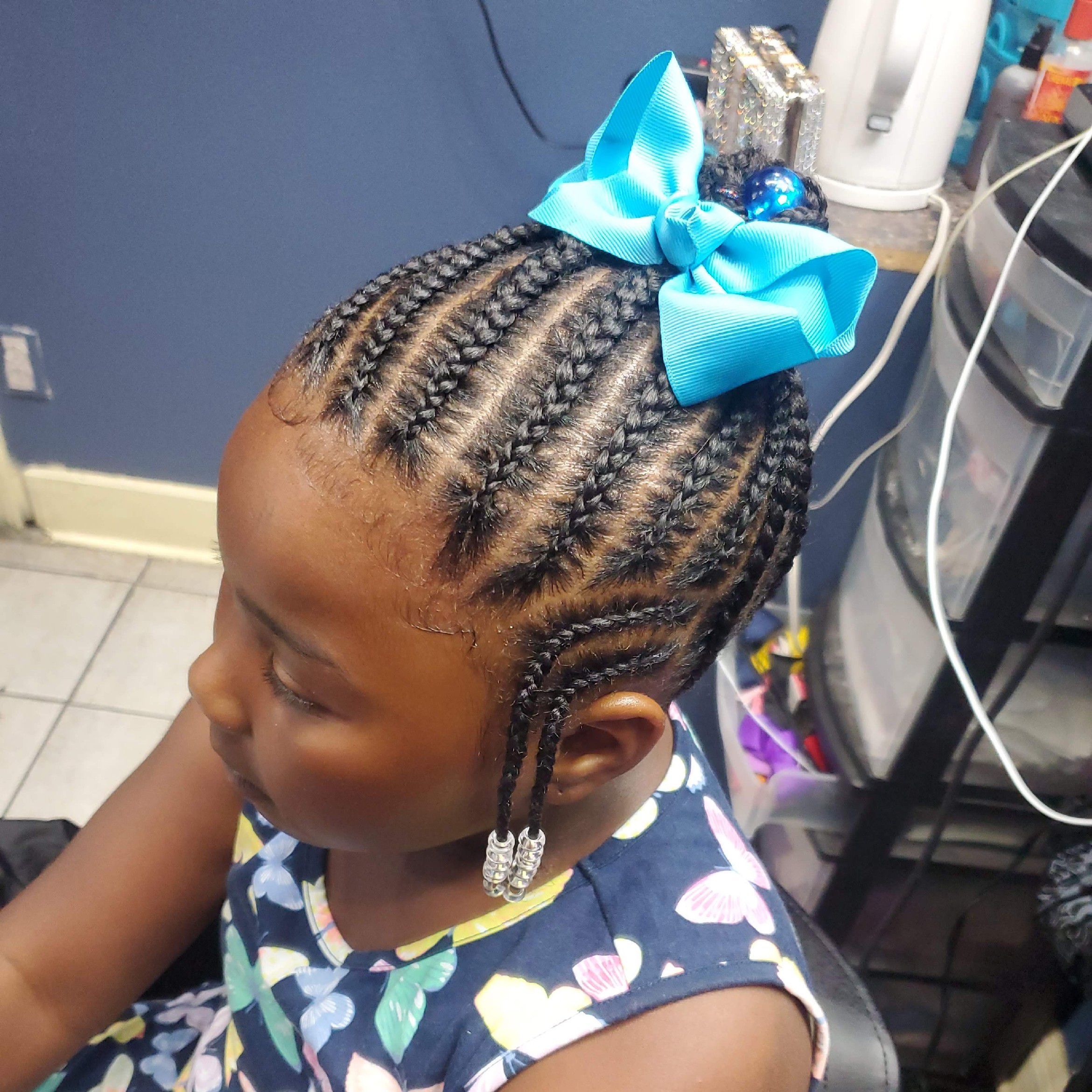 Kids braided ponytail w/added hair portfolio