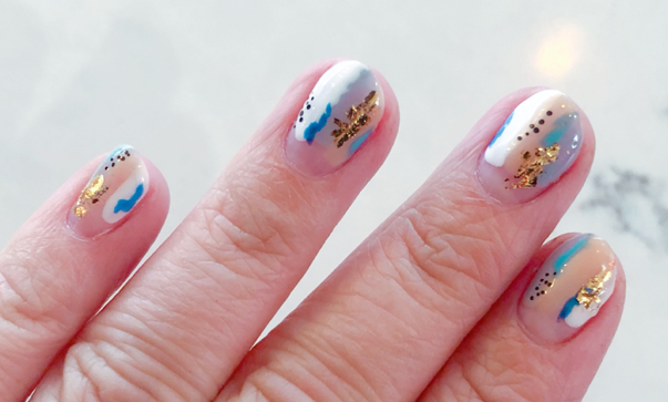 finger painting nail designs