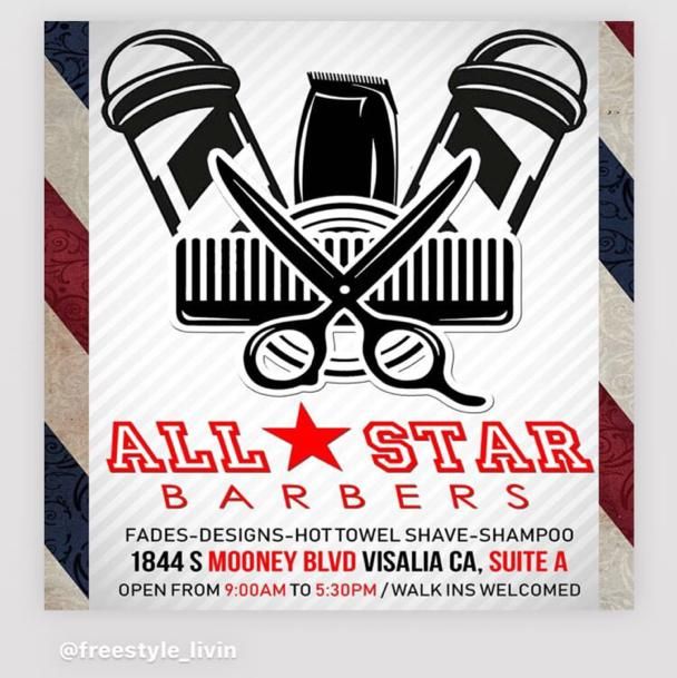 All Star Barbers, 1844 S. Mooney blvd suite A, Suit A, Visalia, 93277