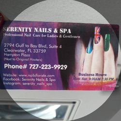 Serenity Nails & Spa, Gulf To Bay Blvd, 2794, Suite 4, Clearwater, 33759
