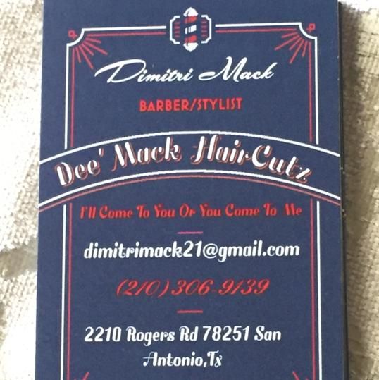 Dee’Mack HairCuts, 2210 Rogers Rd, San Antonio, 78251