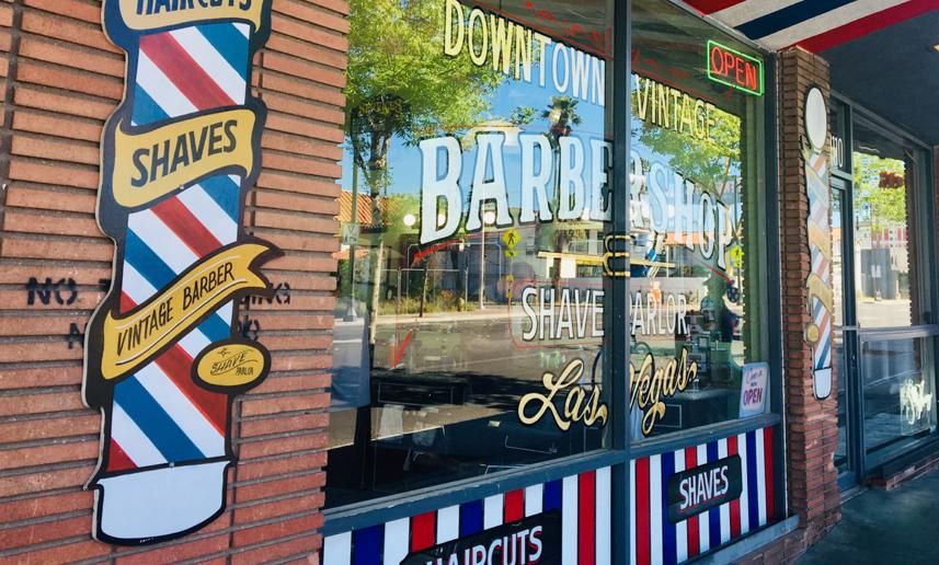 Las Vegas barbershop pays tribute to grandfather, classic times, Downtown, Local