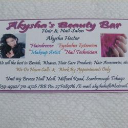 Akysha's Beauty Bar, Signal Hill, Tobago, 12345