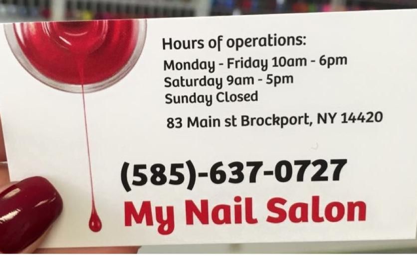 My Nail Salon, 83 Main Street, Brockport, 14420