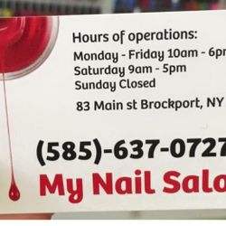 My Nail Salon, 83 Main Street, Brockport, 14420