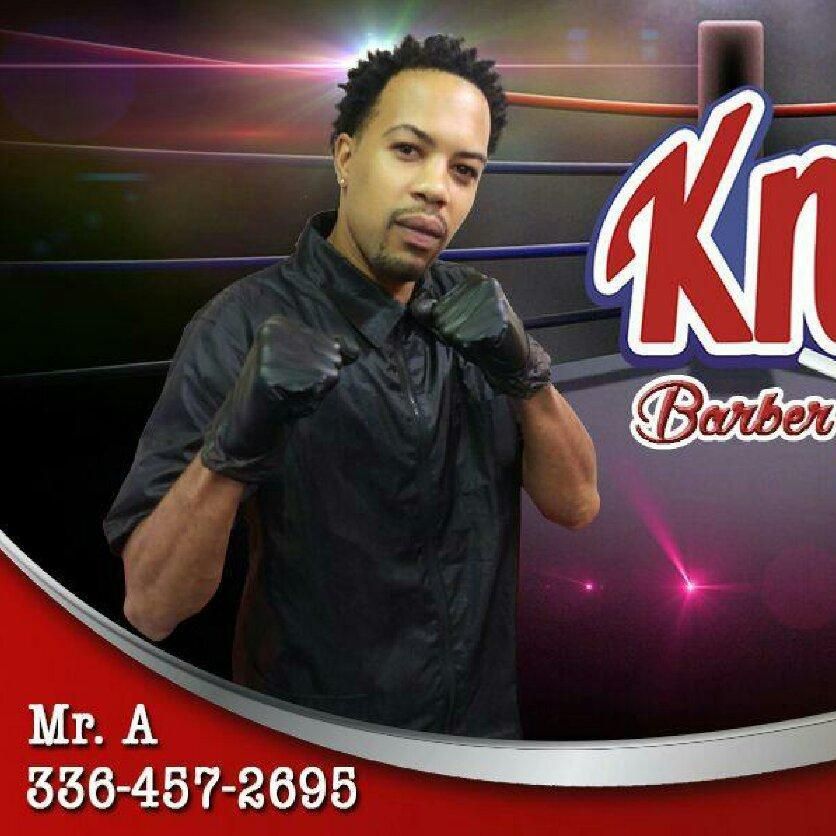 Mr.A (KnockoutBarbershop), 5321 B  West Market Street, Greensboro, 27409