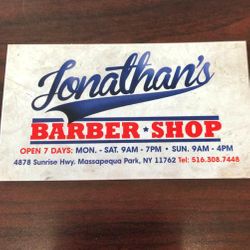 Jonathan’s Barbershop, 4878 Sunrise Hwy, Massapequa Park, Nassau County, NY, 11762