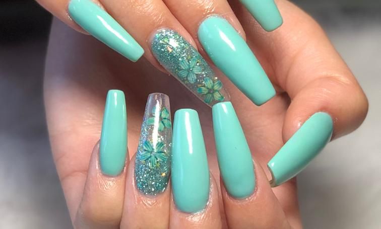 Mint LV Nails, Full Process