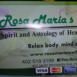 ROSA MARIA'S WELLNESS SPIRIT AND ASTROLOGY OF HEALING CENTER LLC, 401 North Minnesota Ave, Hastings, 68901