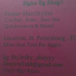 Styles By Shay, Available upon request, St. Petersburg, 33711