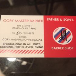 Father and son barbershop, 108 S. 6th street, Reading, PA, 19602