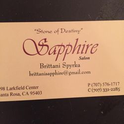 Sapphire salon, 598 larkfield center, Santa rosa, 95403