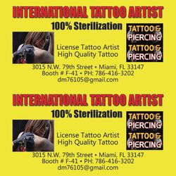 International Tattoo Body Piercing, 3015 NW 79 street suite F-42, Miami, 33147