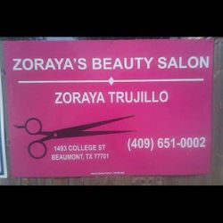 Zoraya’s Beauty salon, 1493 College Street, Beaumont, 77701