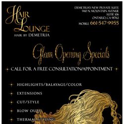 Hair Lounge By Demetria, 940 N Mountain Avenue Suite #106, Ontario, CA, 91762